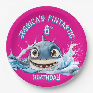 Fintastic Haai Bord Meisjes Roze Feestje