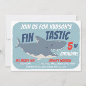 Fintastic Happy Shark Birthday Party, elke leeftij Kaart (Voorkant)