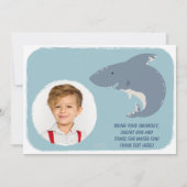 Fintastic Happy Shark Birthday Party, elke leeftij Kaart (Achterkant)