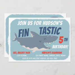 Fintastic Happy Shark Birthday Party, elke leeftij Kaart