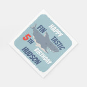 Fintastic Happy Shark Birthday Party, elke leeftij Servet (Hoek)