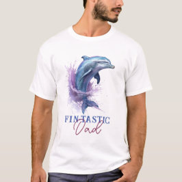 Fintastic Pap Moderne Rustieke Waterverf Douche T-shirt