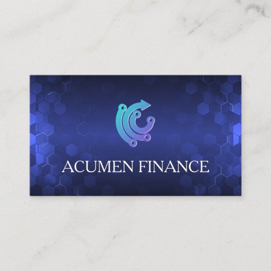 Fintech-Logo | Moderne technische achtergrond Visitekaartje (Voorkant)