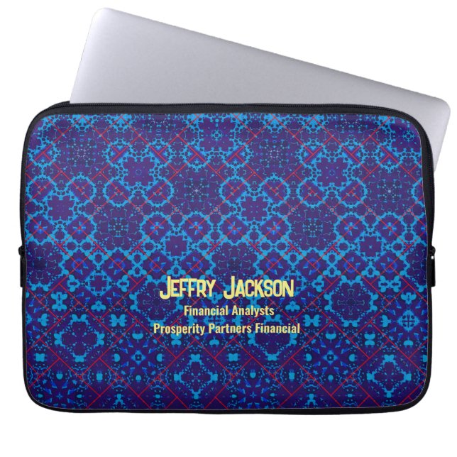 FinTechGuard: Slank pantser voor analisten Laptop Sleeve (Voorkant)