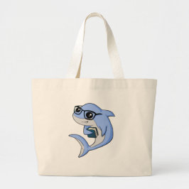 "Fintellectuele" haai! Grote Tote Bag