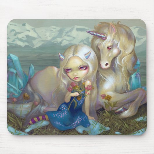 "Fiona and the Unicorn" Mousepad Muismat (Voorkant)