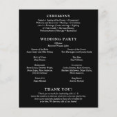 Fiona Black Bold Monogram Moderne Trouw Flyer (Achterkant)