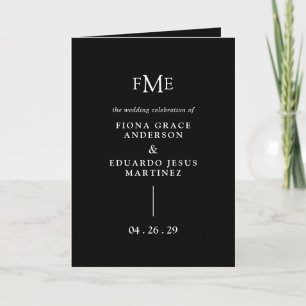Fiona Black Bold Monogram Moderne Trouw Programma