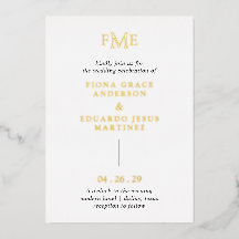 Fiona Bold Monogram Moderne bruiloft