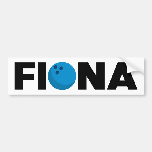 Fiona bowling bumpersticker (Voorkant)