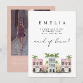 FIONA Charleston Foto Bruidsmeisje Voorstel Kaart (Voorkant / Achterkant)