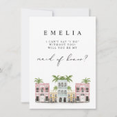 FIONA Charleston Foto Bruidsmeisje Voorstel Kaart (Voorkant)