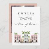 FIONA Charleston Matron of Honor Voorstel Kaart (Voorkant / Achterkant)