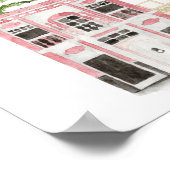 FIONA Charleston Rainbow Row Bruidsfeest Bruiloft Poster (Hoek)