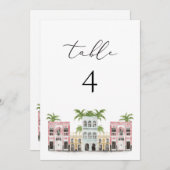 FIONA Charleston Regenboog Rij Tafelnummer Kaart (Voorkant / Achterkant)