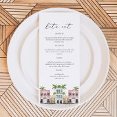 FIONA Charleston SC Rainbow Row Menu Kaart