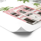 FIONA Charleston SC Rainbow Row-zitgrafiek Poster (Hoek)