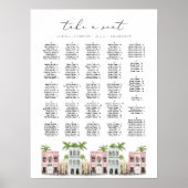 FIONA Charleston SC Rainbow Row-zitgrafiek Poster (Voorkant)