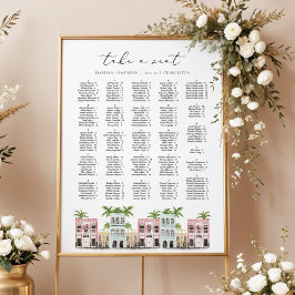 FIONA Charleston SC Rainbow Row Zitplaatsindeling Poster