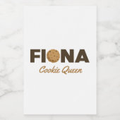 Fiona cookie koningin voedselcontainer etiket (Enkel label)