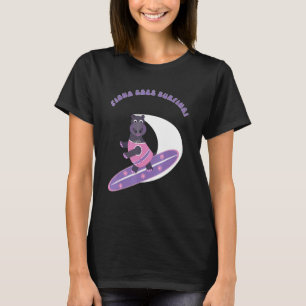 Fiona de Baby hippo van Cburn nati gaat surfen T-shirt