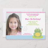 Fiona de Groene Pond Kikker *PHOTO* Birthday 5x7 Kaart (Voorkant)