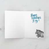 Fiona de Neushoorn Valentijnskaart Feestdagen Kaart (Binnen)