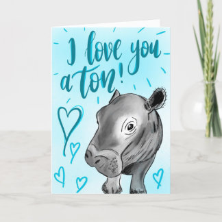 Fiona de Nijlpaard Valentijnskaart Feestdagen Kaart