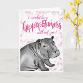Fiona de Valentijnse Kaart Hippo (Gele Bloem)