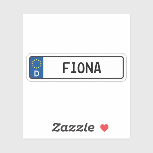 Fiona Duits Bord van het Autorijbewijs Sticker (Vel)