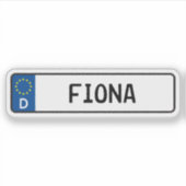Fiona Duits Bord van het Autorijbewijs Sticker (Voorkant)