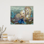 Fiona en de Unicorn ART PRINT-ijsfee Poster (Keuken)
