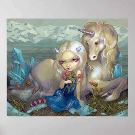 Fiona en de Unicorn ART PRINT-ijsfee Poster (Voorkant)