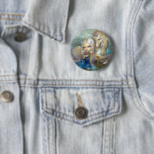 "Fiona en de Unicorn"-Button Ronde Button 5,7 Cm (In situ)