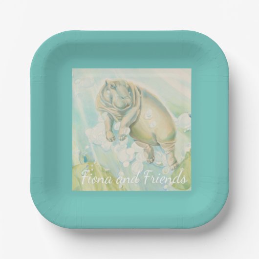 Fiona en Friends Paperplate Papieren Bordje (Voorkant)