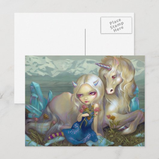 "Fiona en het Unicorn-Briefkaart" Briefkaart (Voorkant / Achterkant)