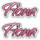 Fiona faded pink Aufkleber Sticker Stickerset (Voorkant)