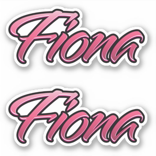 Fiona faded pink Aufkleber Sticker Stickerset (Voorkant)