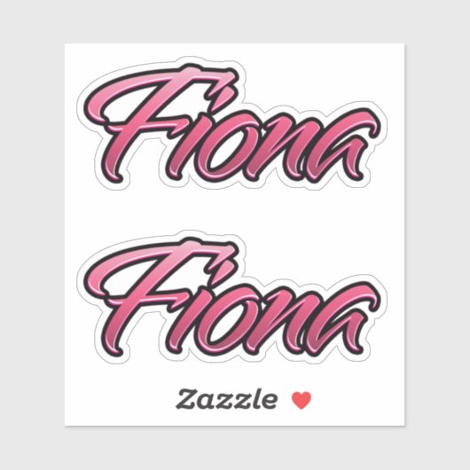Fiona faded pink Aufkleber Sticker Stickerset (Vel)