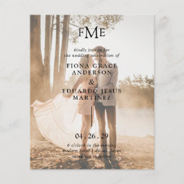 Fiona foto vet monogram moderne bruiloft