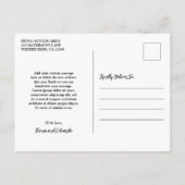 Fiona foto vet monogram moderne bruiloft briefkaart (Achterkant)