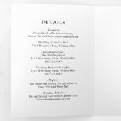 Fiona foto vet monogram moderne bruiloft drieluik uitnodiging (Binnenzijde eerst)