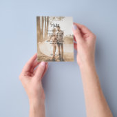 Fiona foto vet monogram moderne bruiloft flyer (Hand)