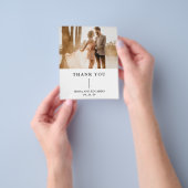 Fiona foto vet monogram moderne bruiloft flyer (Hand)