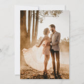Fiona foto vet monogram moderne bruiloft kaart (Achterkant)