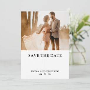 Fiona foto vet monogram moderne bruiloft save the date