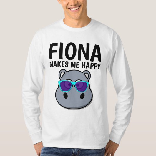 FIONA HIPPO MAAKT ME HAPPY T-shirts (Voorkant)
