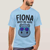 FIONA HIPPO MAAKT ME HAPPY T-shirts (Voorkant)