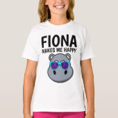 FIONA HIPPO MAAKT ME HAPPY T-shirts (Voorkant)