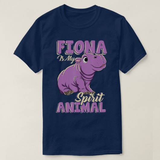 Fiona is mijn dierlijk Baby Hippo Hippopotamus T-shirt (Design voorkant)
